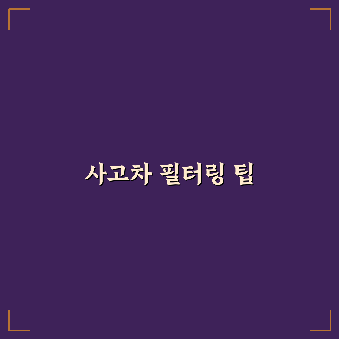 보험사고이력 정보 상세 보기로 큰 사고차 거르는 요령 리얼후기