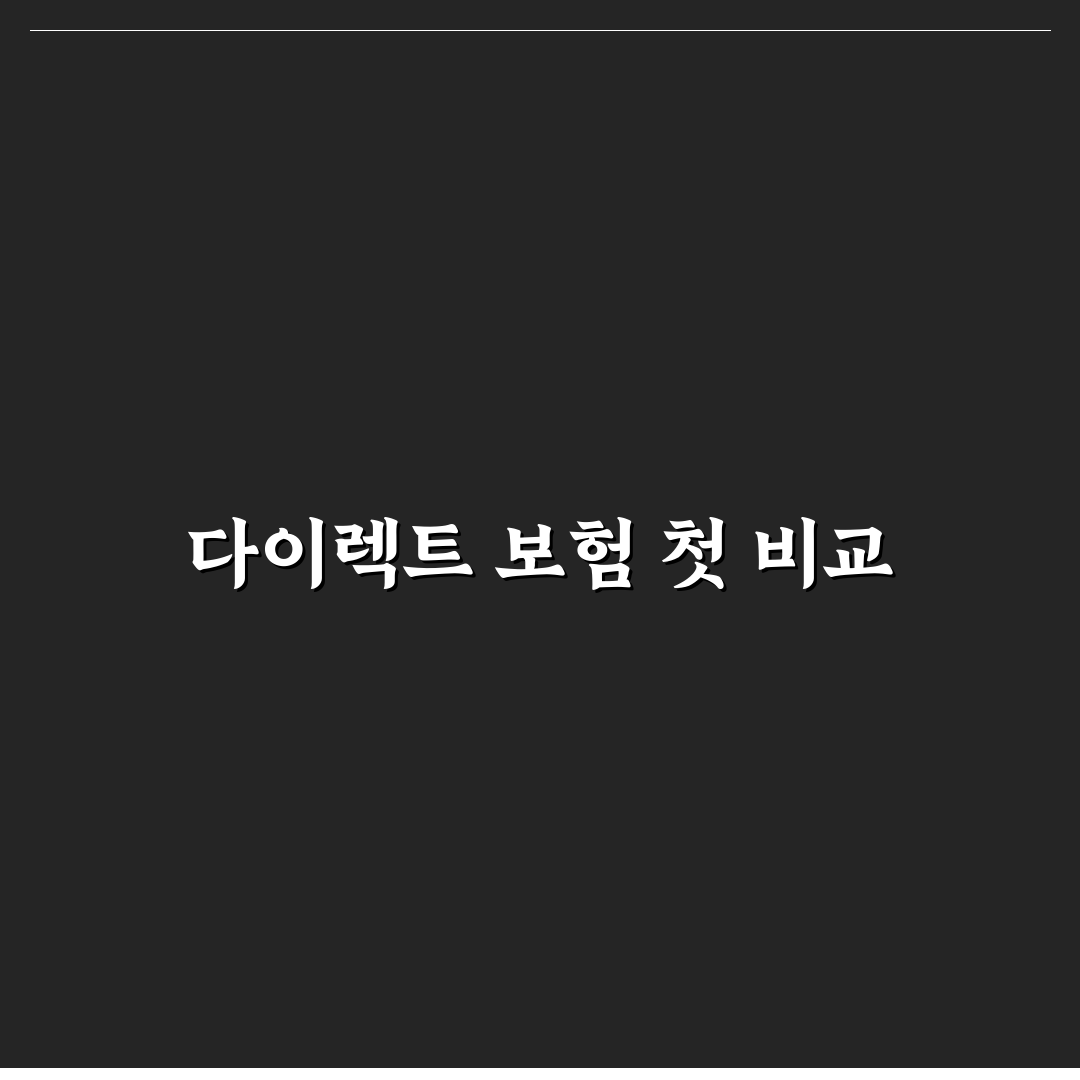 자동차 보험 다이렉트 비교로 실납입액 낮추는 요령을 통한 리얼후기
