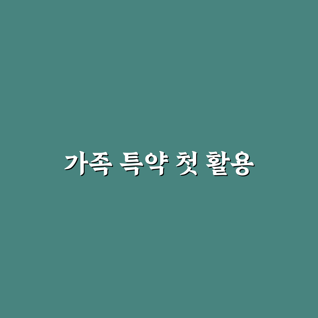 가족 한정 특약 범위 어디까지인지 쉽게 정리하기: 리얼후기