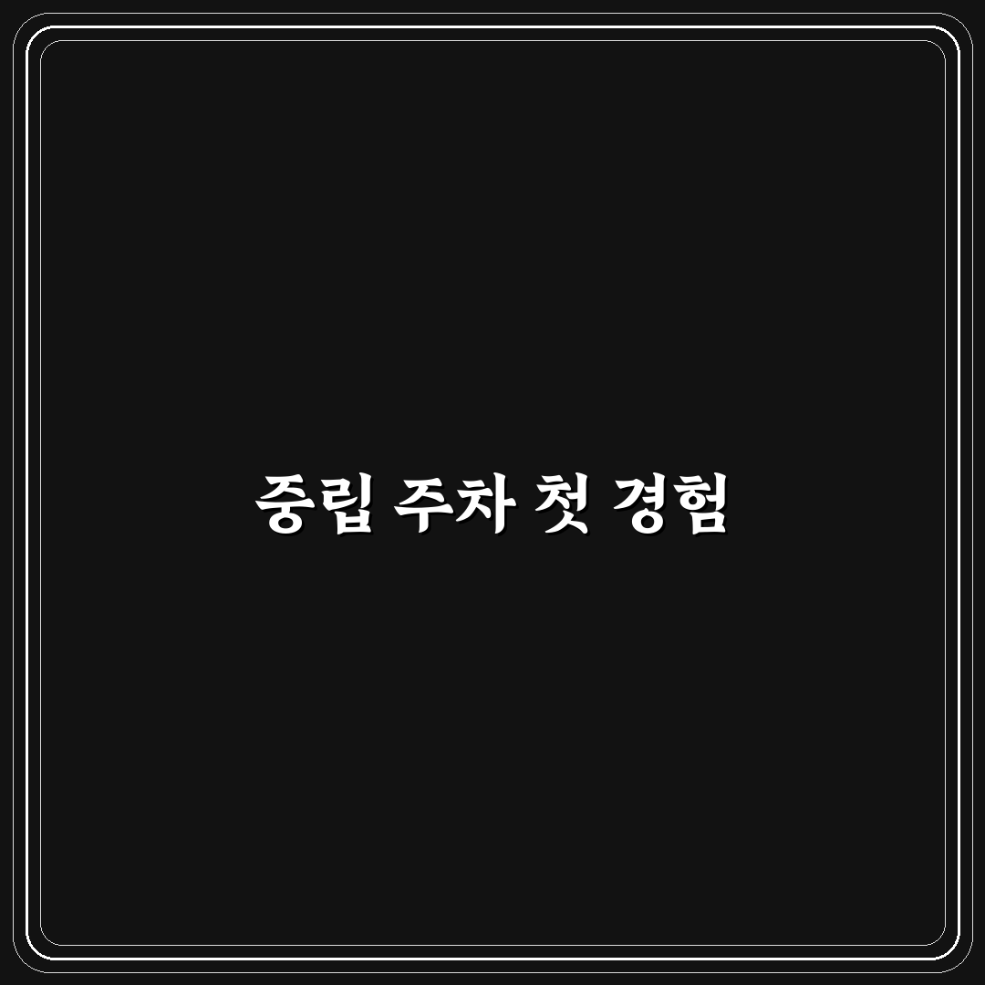 이면 주차 중립 주차할 때 경사와 밀림 위험 줄이기 솔직후기
