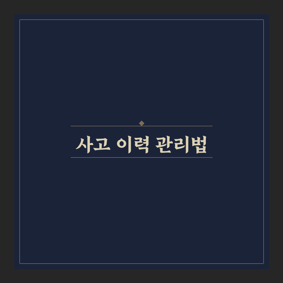 사고 이력 할증 피하는 법과 환입 판단 기준 정리: 리얼후기