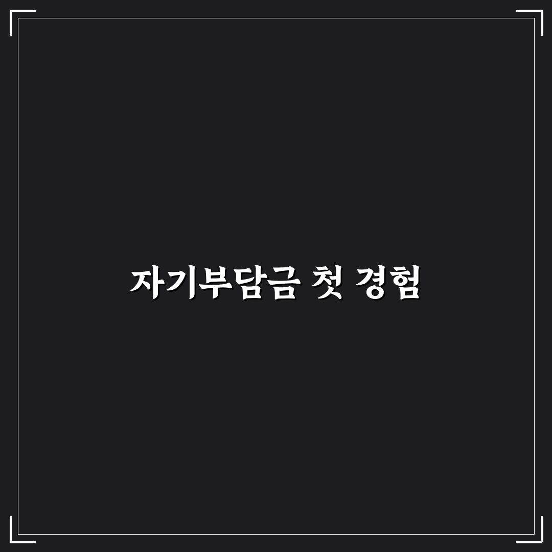 최소 20만원 최대 50만원 법칙 자기부담금 핵심 정리: 리얼후기 공유합니다