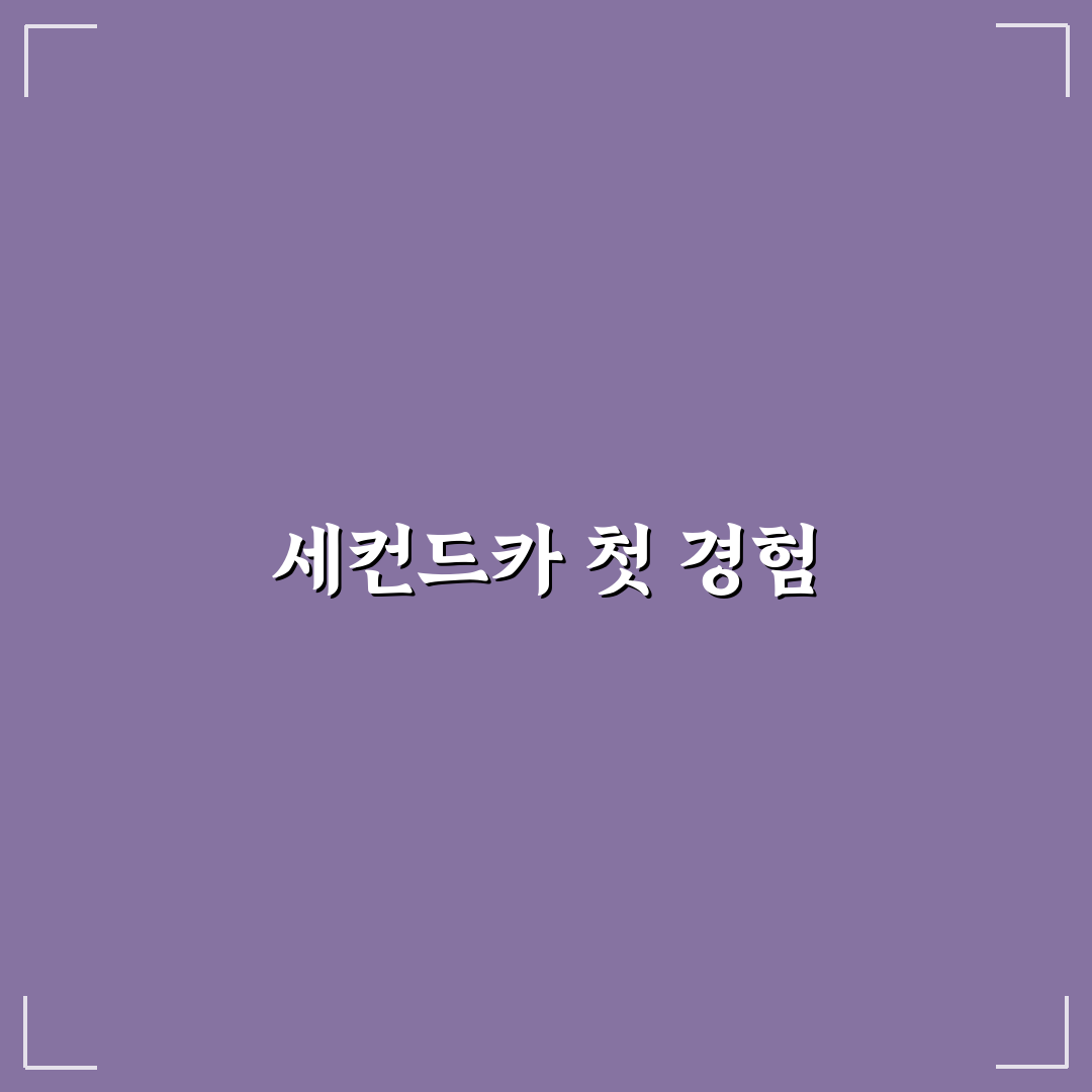 세컨드카 추천 모델 고를 때 보험료와 활용도 따져본 솔직후기