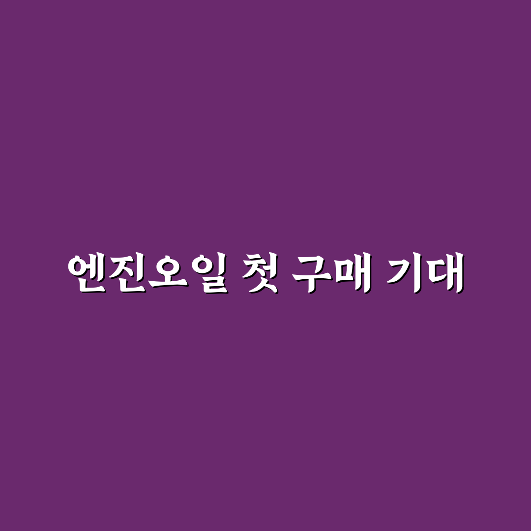 인터넷으로 엔진오일 싸게 사기 전 규격부터 확인하기 – 리얼후기