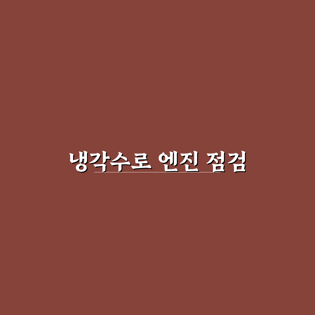 냉각수 오염도 체크로 엔진 상태 가늠하는 방법: 솔직후기