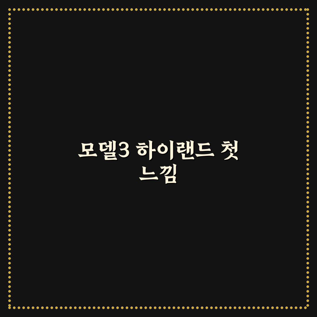 테슬라 모델3 하이랜드 구매 가치와 경쟁차 비교 포인트: 솔직후기
