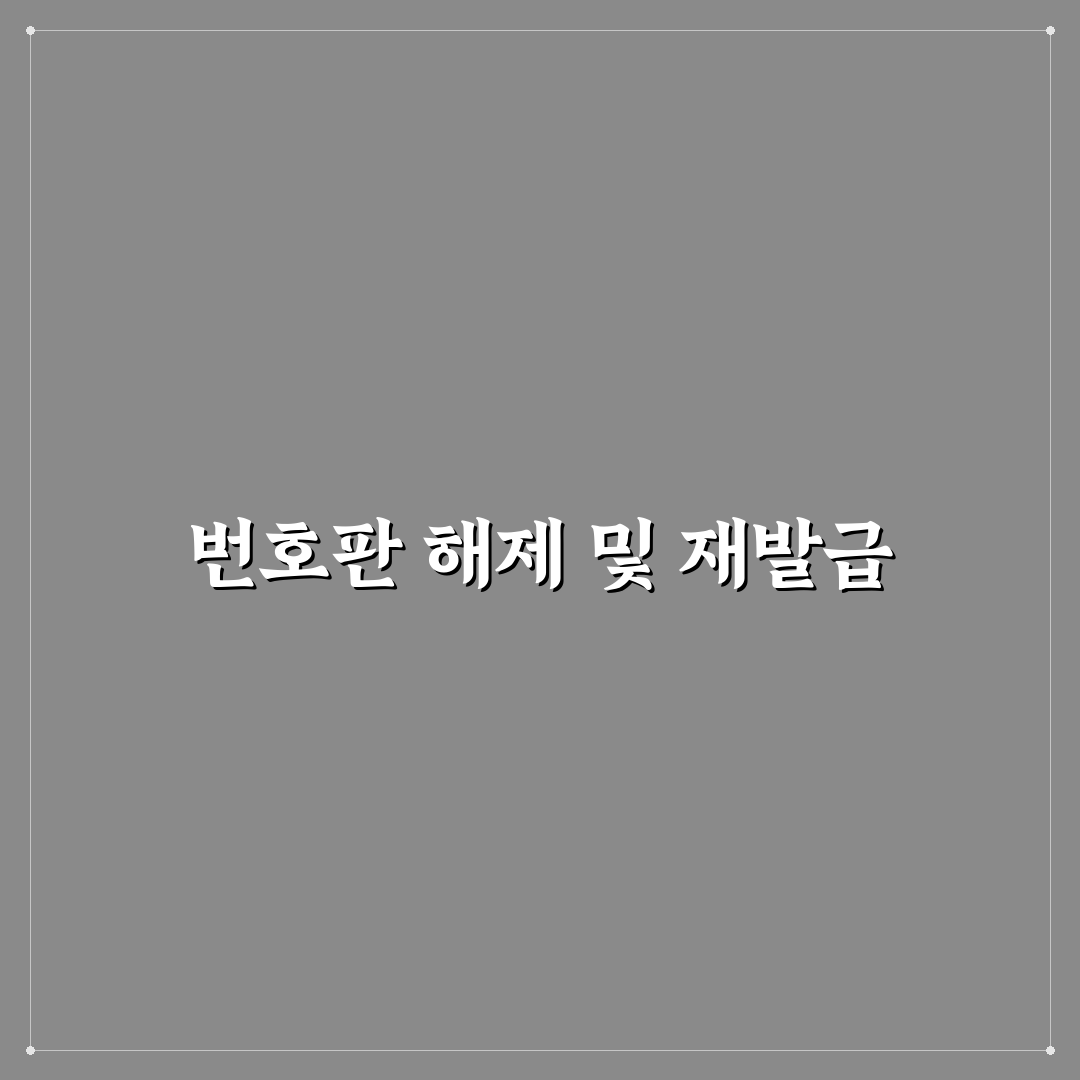 자동차 번호판 봉인 해제 규정과 재발급 절차 정리: 리얼후기 공유합니다