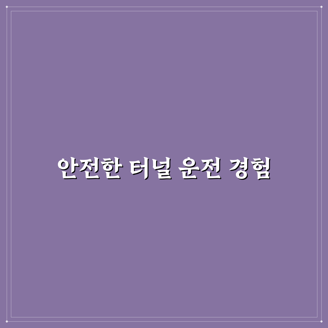 터널 내 차선 변경 규정과 벌점 위험 줄이는 운전법, 솔직후기