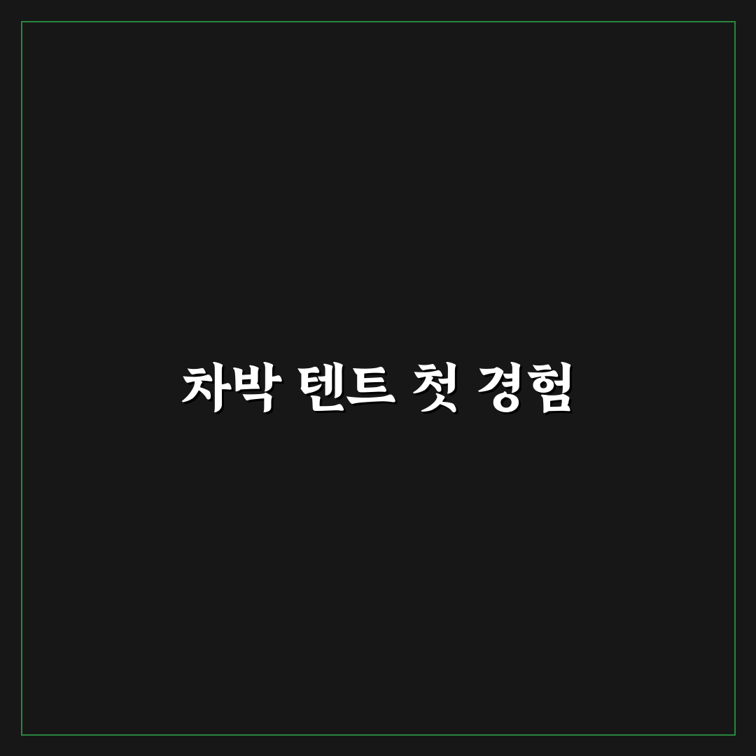 차박 텐트 도킹형 설치 쉬운 제품 고르는 핵심 포인트는? 솔직후기