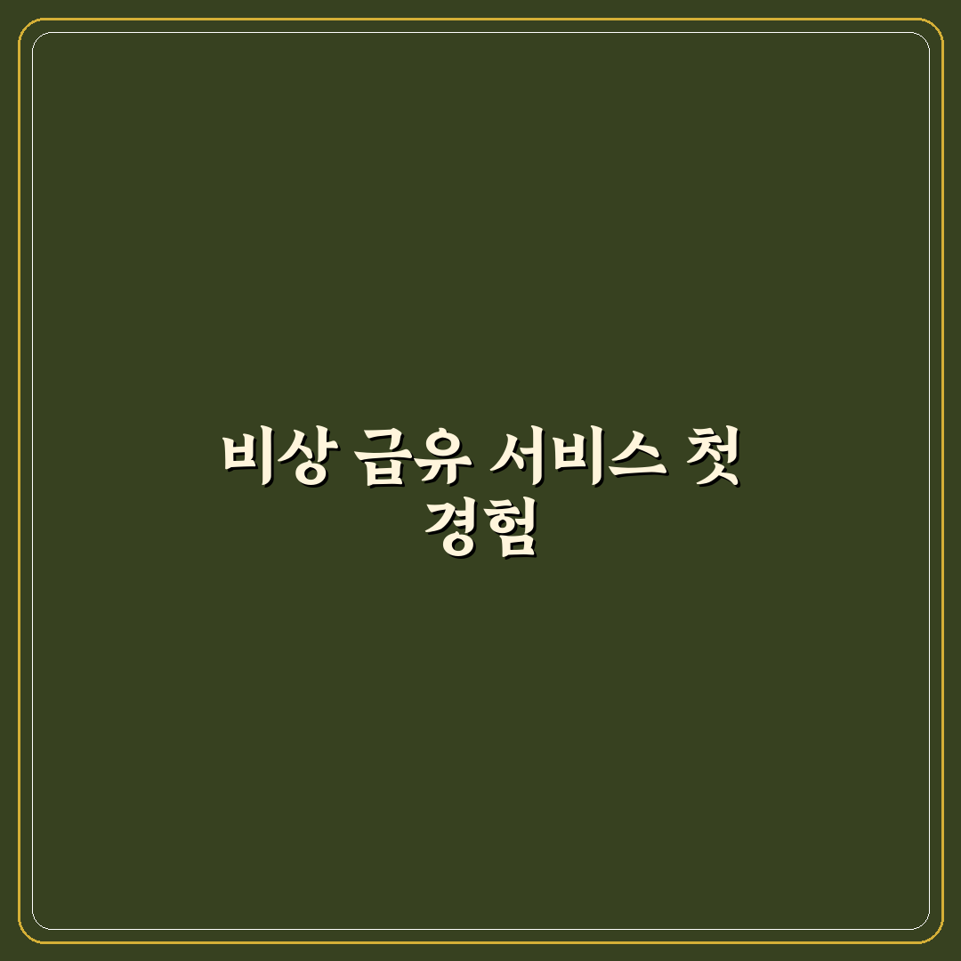 비상 급유 서비스 불렀을 때 비용과 횟수 기준 알아보기: 솔직후기