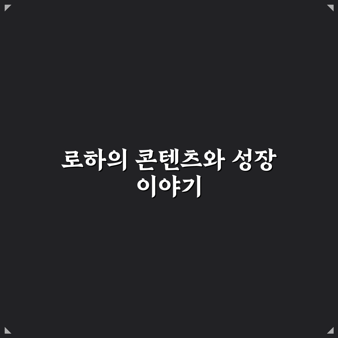 유튜버 로하 초보자를 위한 콘텐츠 제작 꿀팁 공유