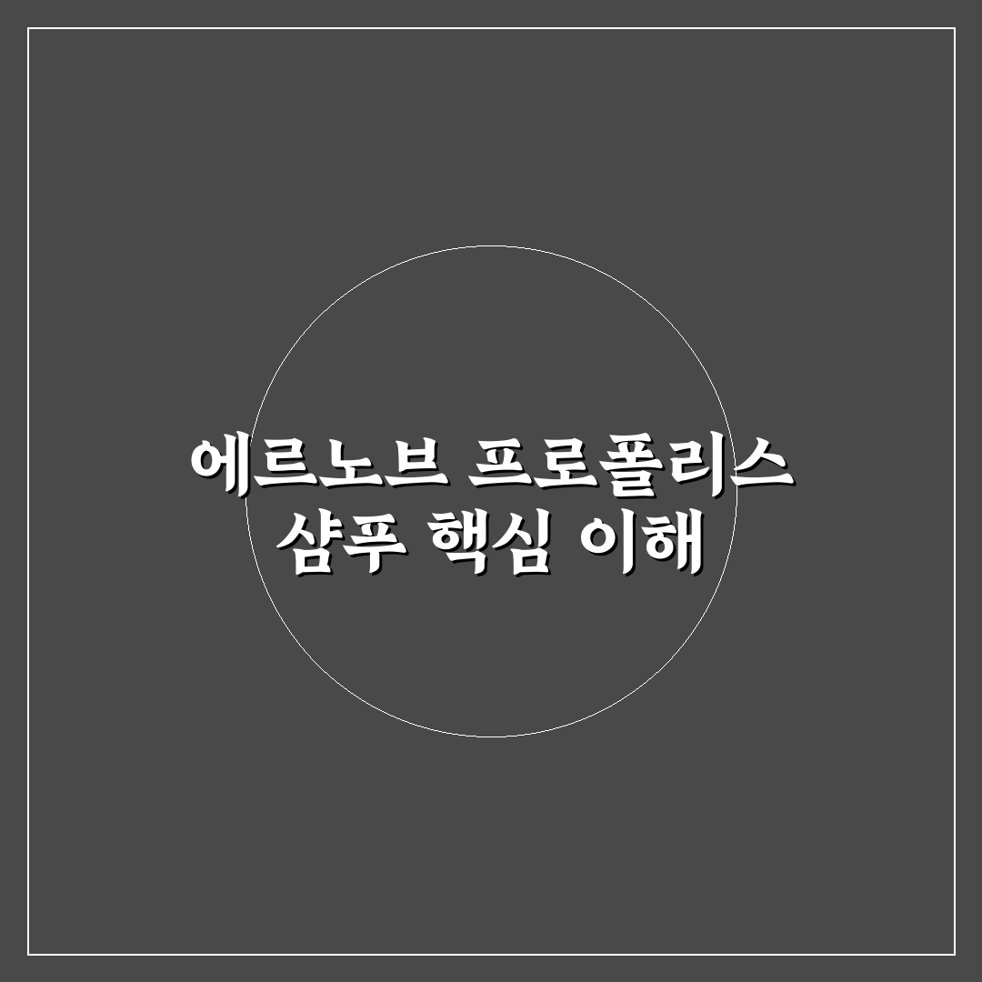 에르노브 프로폴리스 샴푸 사용법과 효과 추천 꿀팁