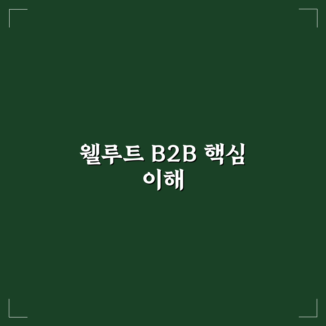 웰루트b2b 사용 방법과 핵심 팁 알려드려요