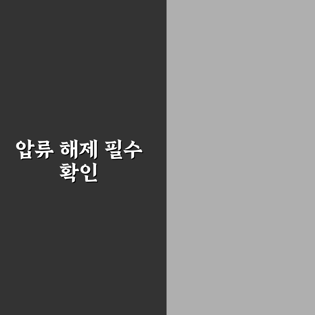 압류 및 저당 해제 확인 안 하면 생기는 문제 정리: 직접 써본 후기