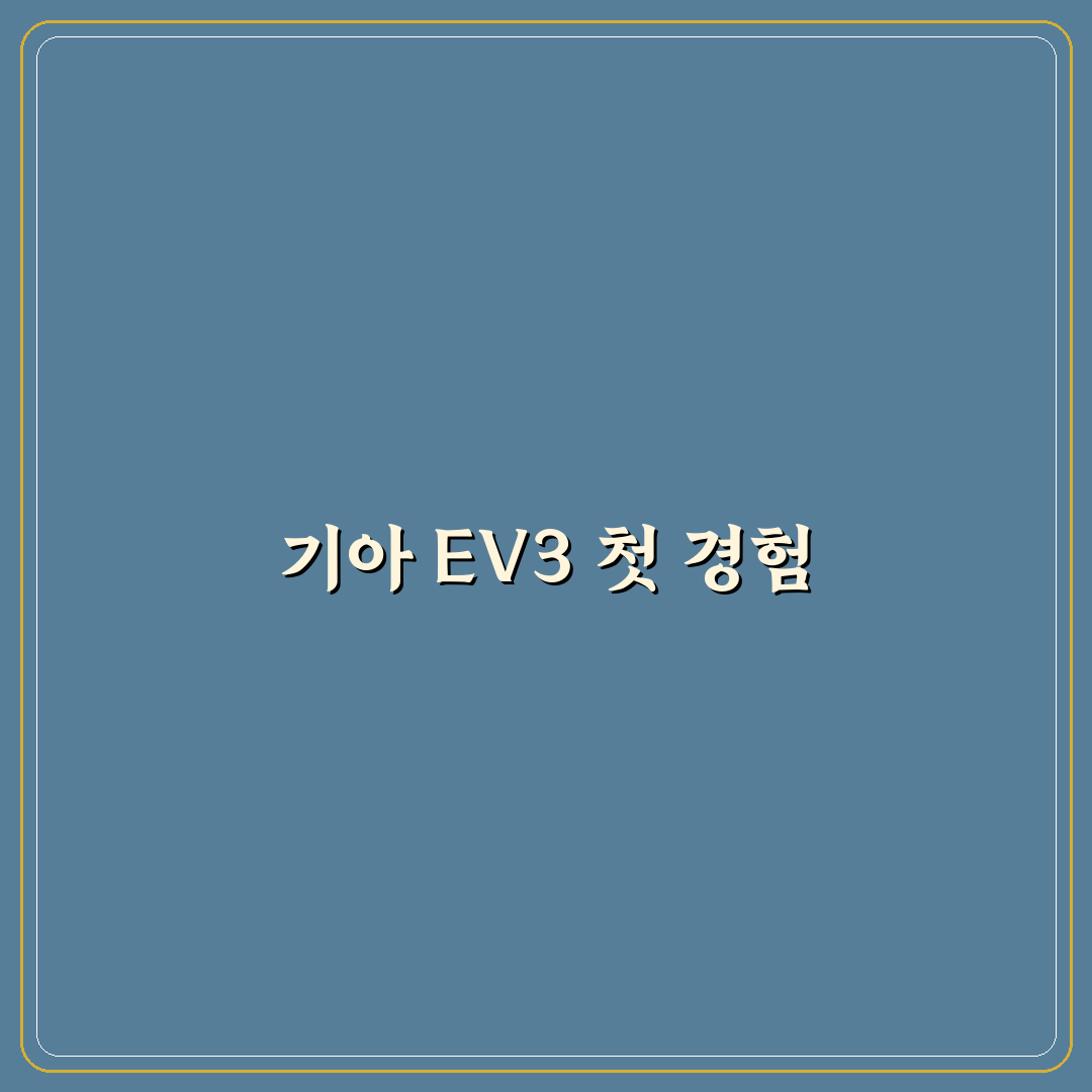 기아 EV3 가격과 보조금 반영 후 실구매가 계산 포인트, 솔직후기