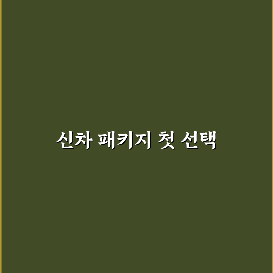 신차 패키지 구성할 때 꼭 필요한 품목만 남기는 기준에 대한 솔직후기