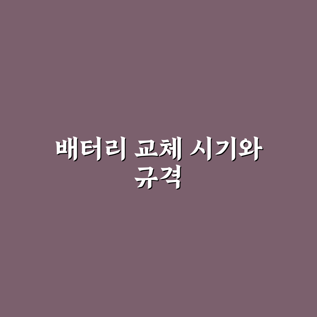 중고차 키 배터리 교체 시기와 규격 확인 포인트, 리얼후기