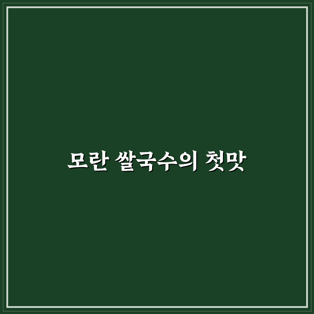 모란 쌀국수 방문 후기, 현지 맛과 차이점은?