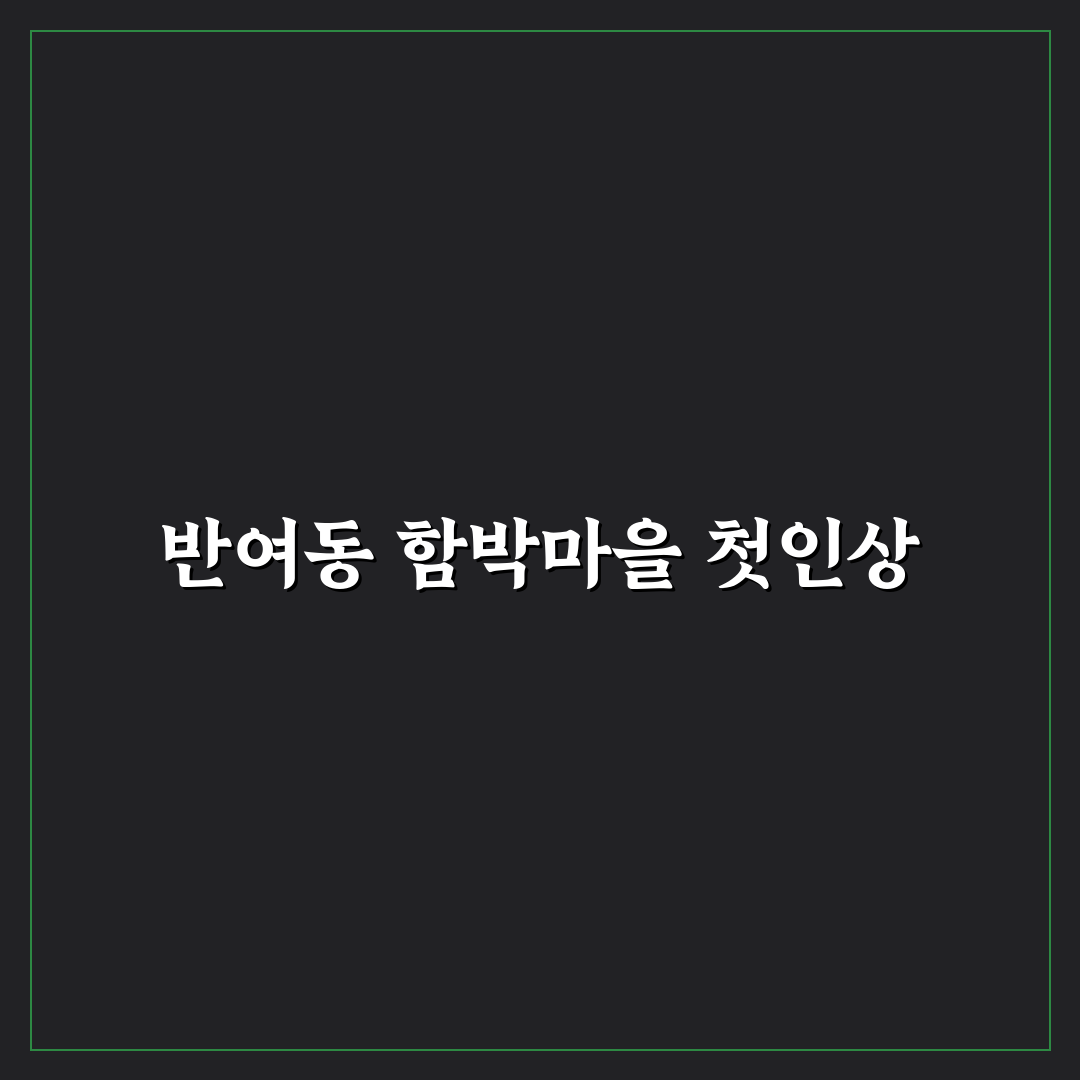 반여동 함박마을 방문 후기, 직접 가보니 분위기 어땠는지