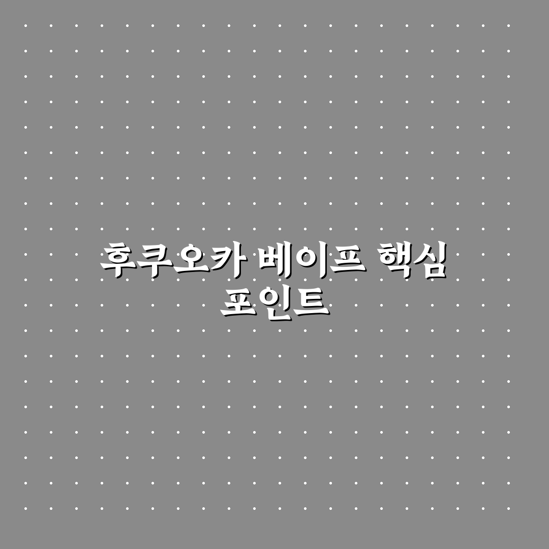 후쿠오카 베이프 비교와 가이드: 사용법부터 효과까지 총정리