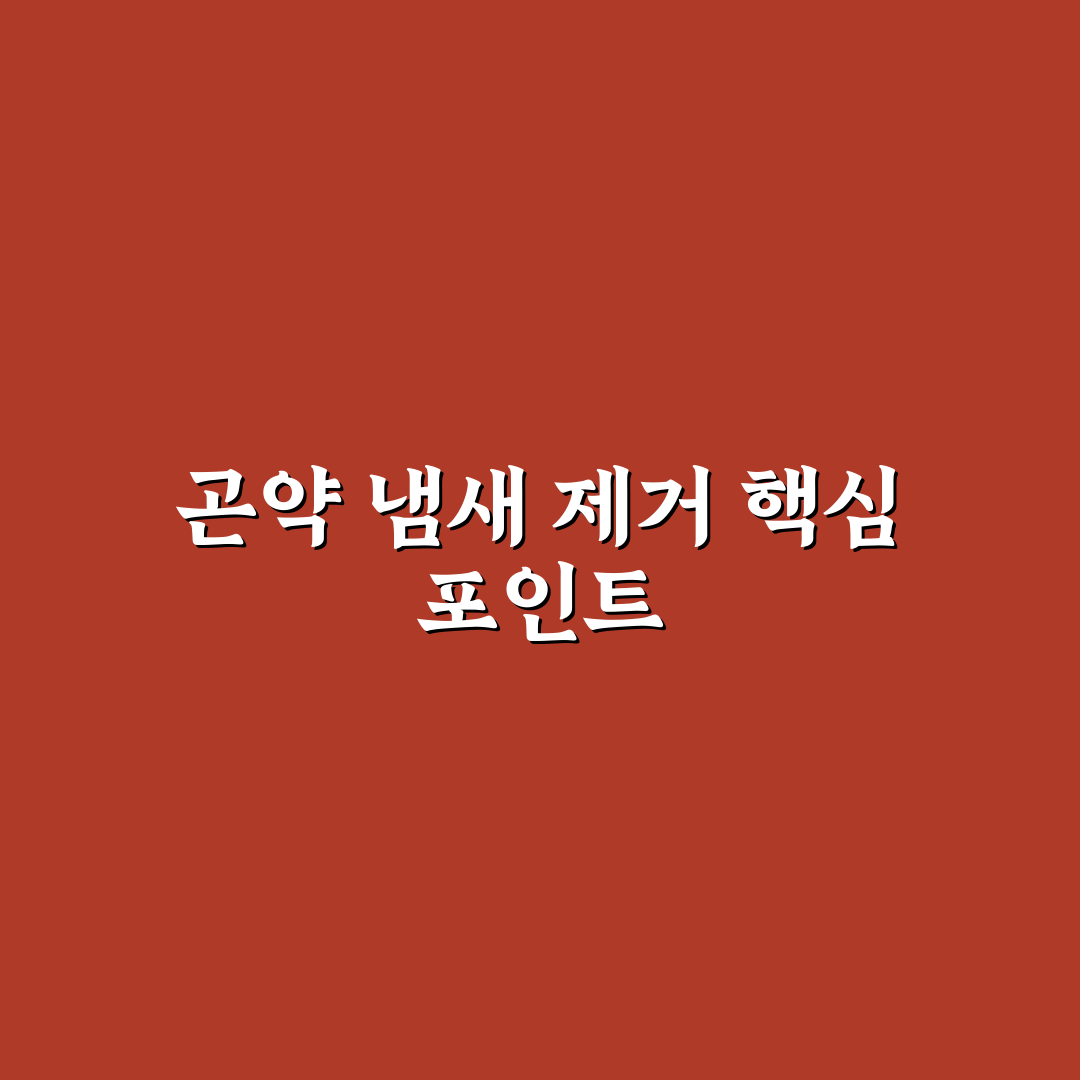 곤약 냄새빼기 효과별 방법 5가지 비교와 판단 기준