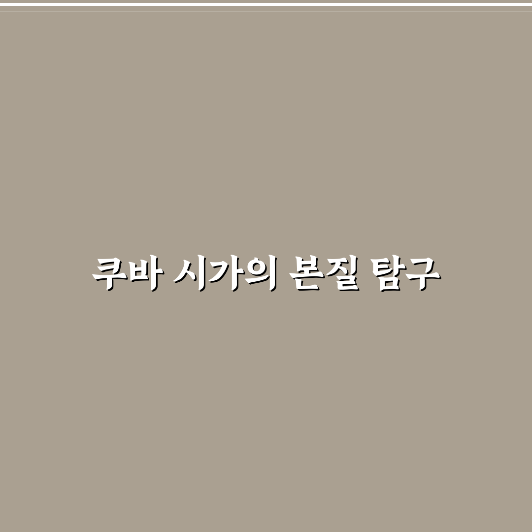 쿠바 시가 품질과 가격 비교와 구매 가이드 총정리