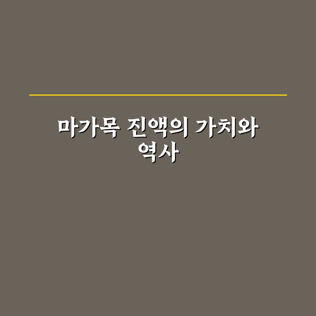 마가목 진액보감 효능과 부작용 비교 분석 가이드
