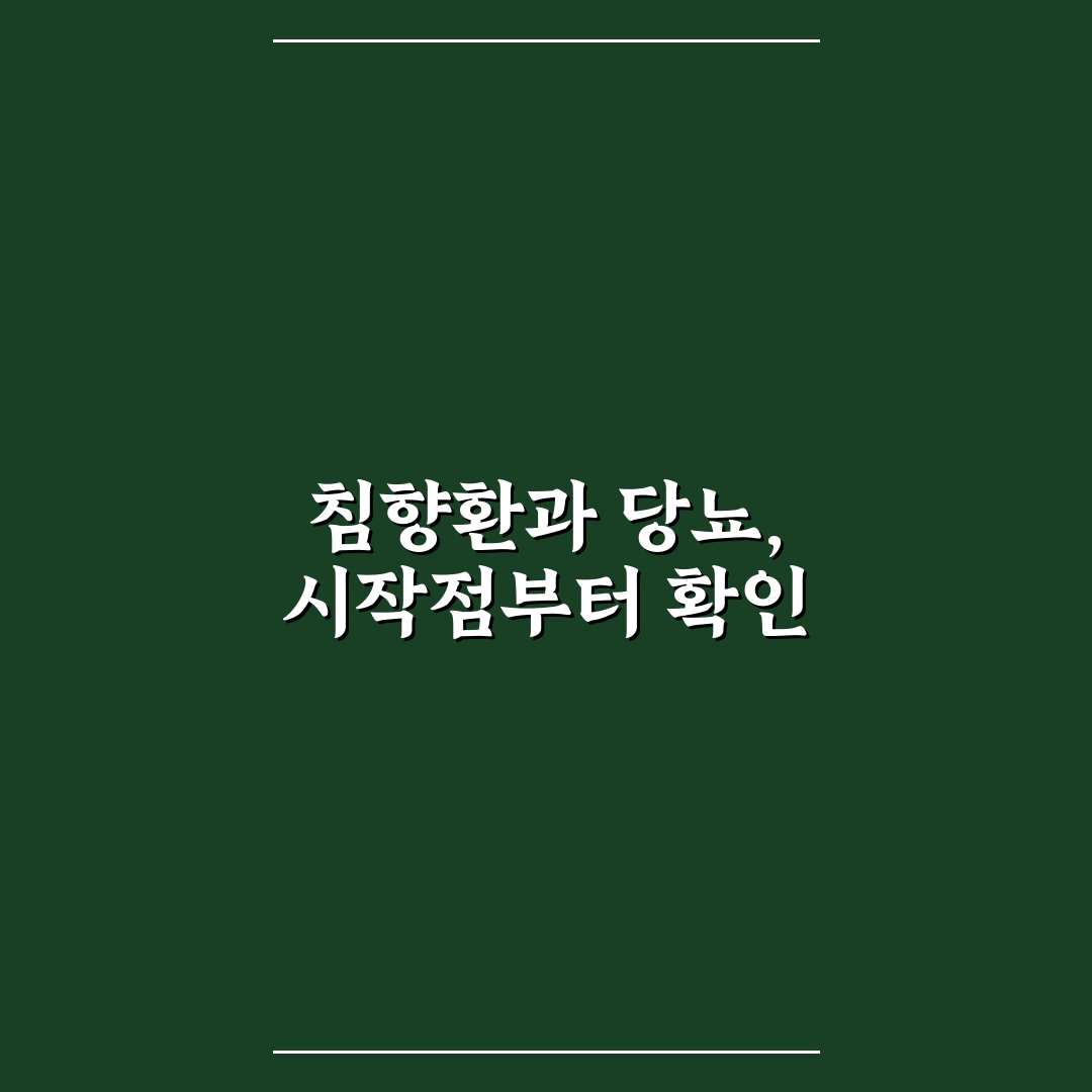 침향환 효능 당뇨 관리 5가지 기준 분석과 체크포인트