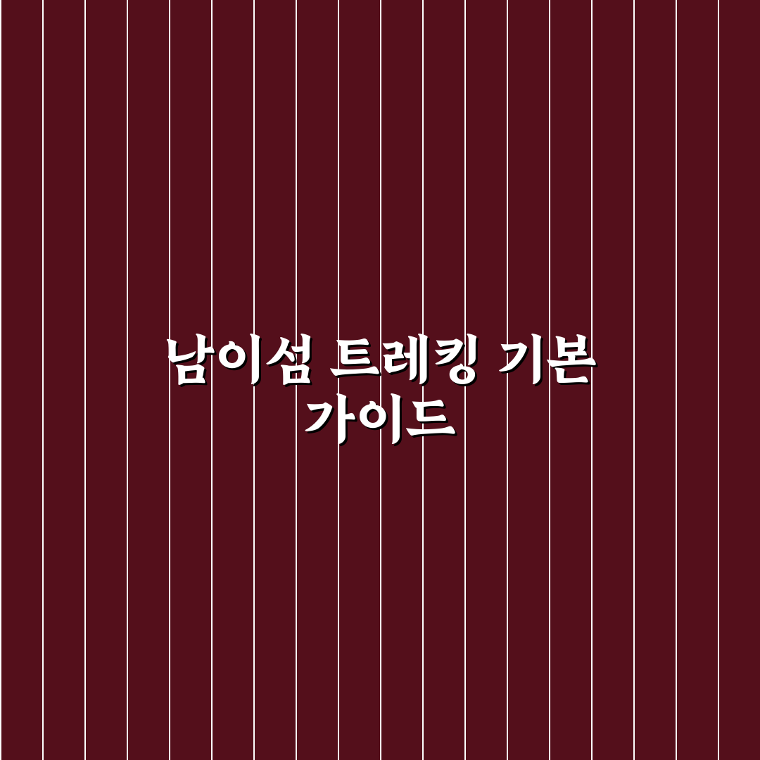 남이섬 트레킹온아일랜드 5가지 코스 비교와 선택 기준 분석