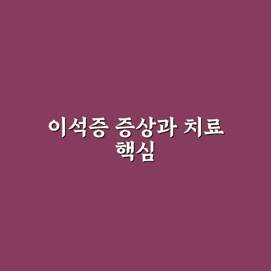 이석증 자가치료법 5가지 기준별 효과 비교와 분석
