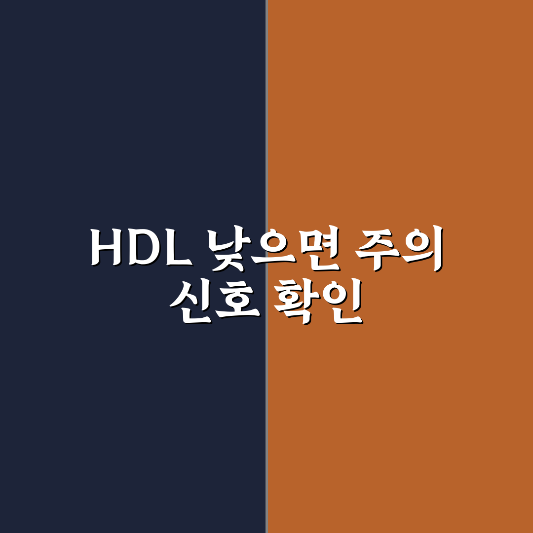 HDL 콜레스테롤 낮으면 건강 영향과 관리 기준 총정리