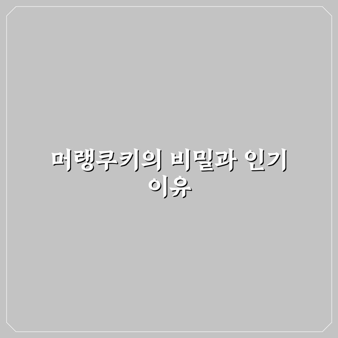 머랭쿠키 만드는법 5가지 기준별 비교와 체크포인트