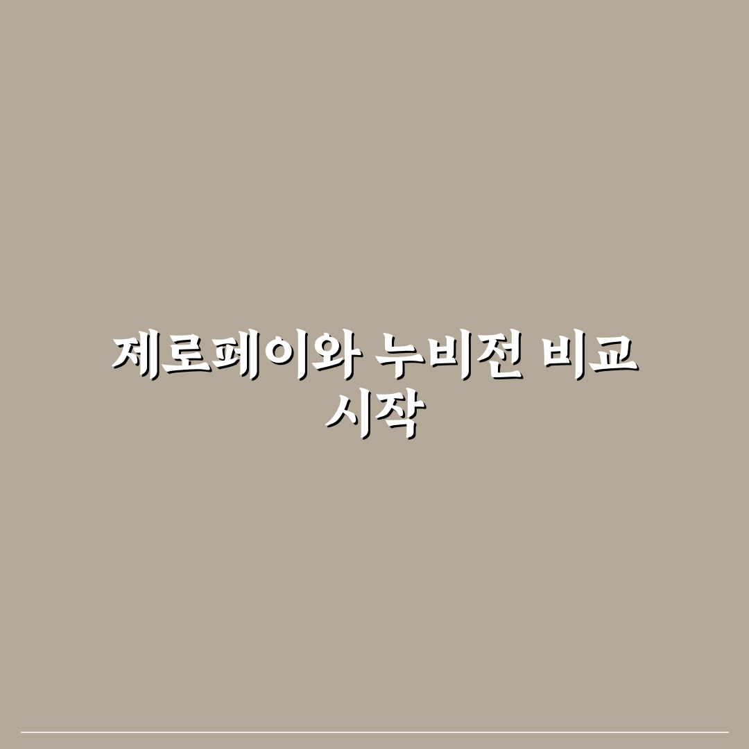 제로페이 누비전 비교와 선택 기준 5가지 총정리